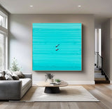 Blue Diving painting, Blue swimming painting Large Blue textured Abstract Painting Blue Modern Abstract Art 