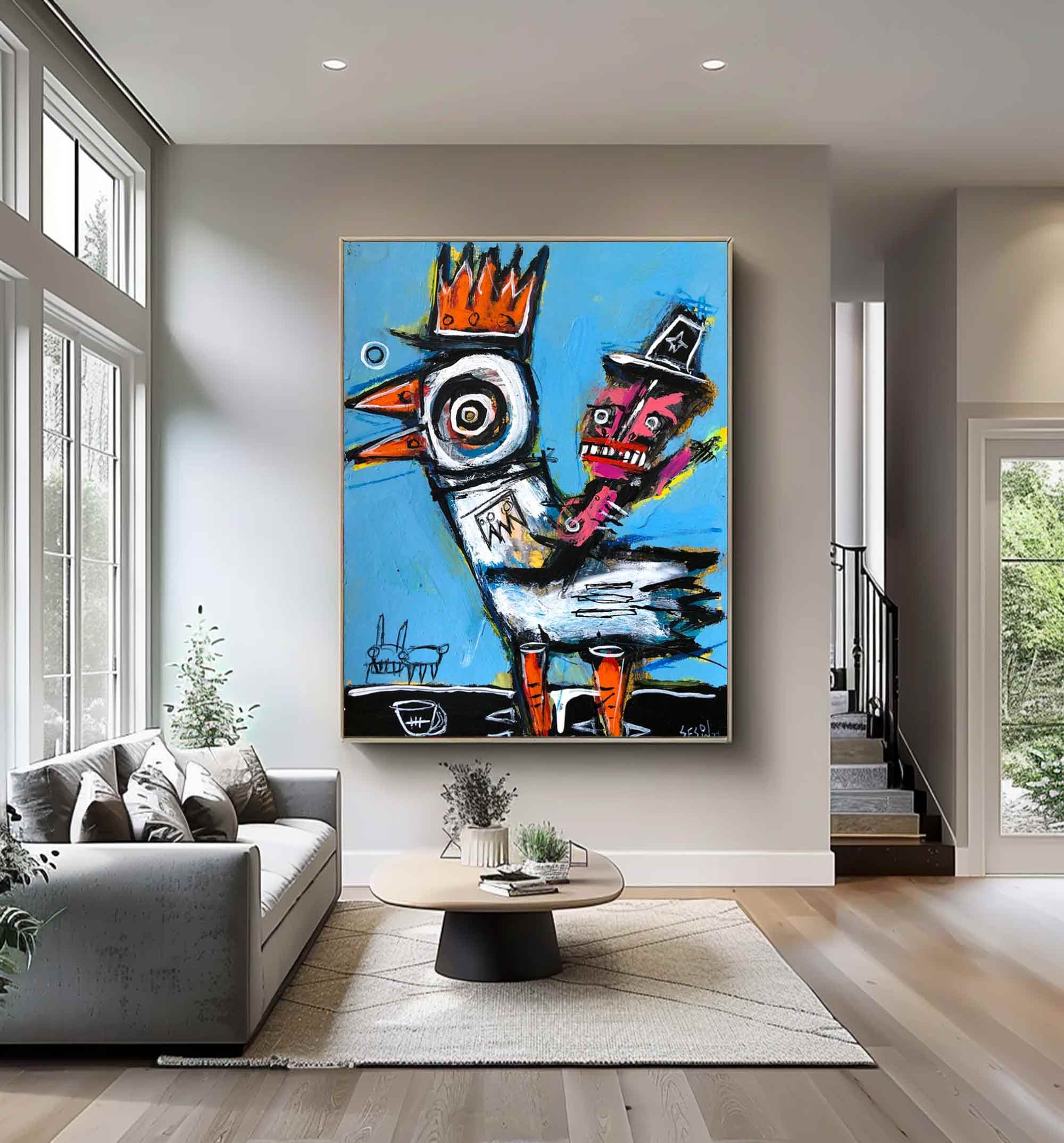 Colorful Modern Art Canvas Colorful Pop Art Modern Graffiti Style Art 
