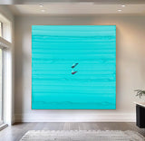 Blue Diving painting, Blue swimming painting Large Blue textured Abstract Painting Blue Modern Abstract Art 