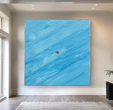 Blue swimming painting Large Blue textured Abstract Painting Blue Modern Abstract Art holiday leisure painting