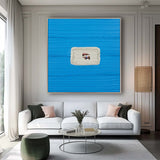 Large Blue textured Abstract Painting Blue swimming painting Blue Modern Abstract Art holiday leisure painting