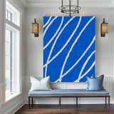 Large Blue abstract painting blue minimalist painting Blue texture wall art Large Blue Wall Art 