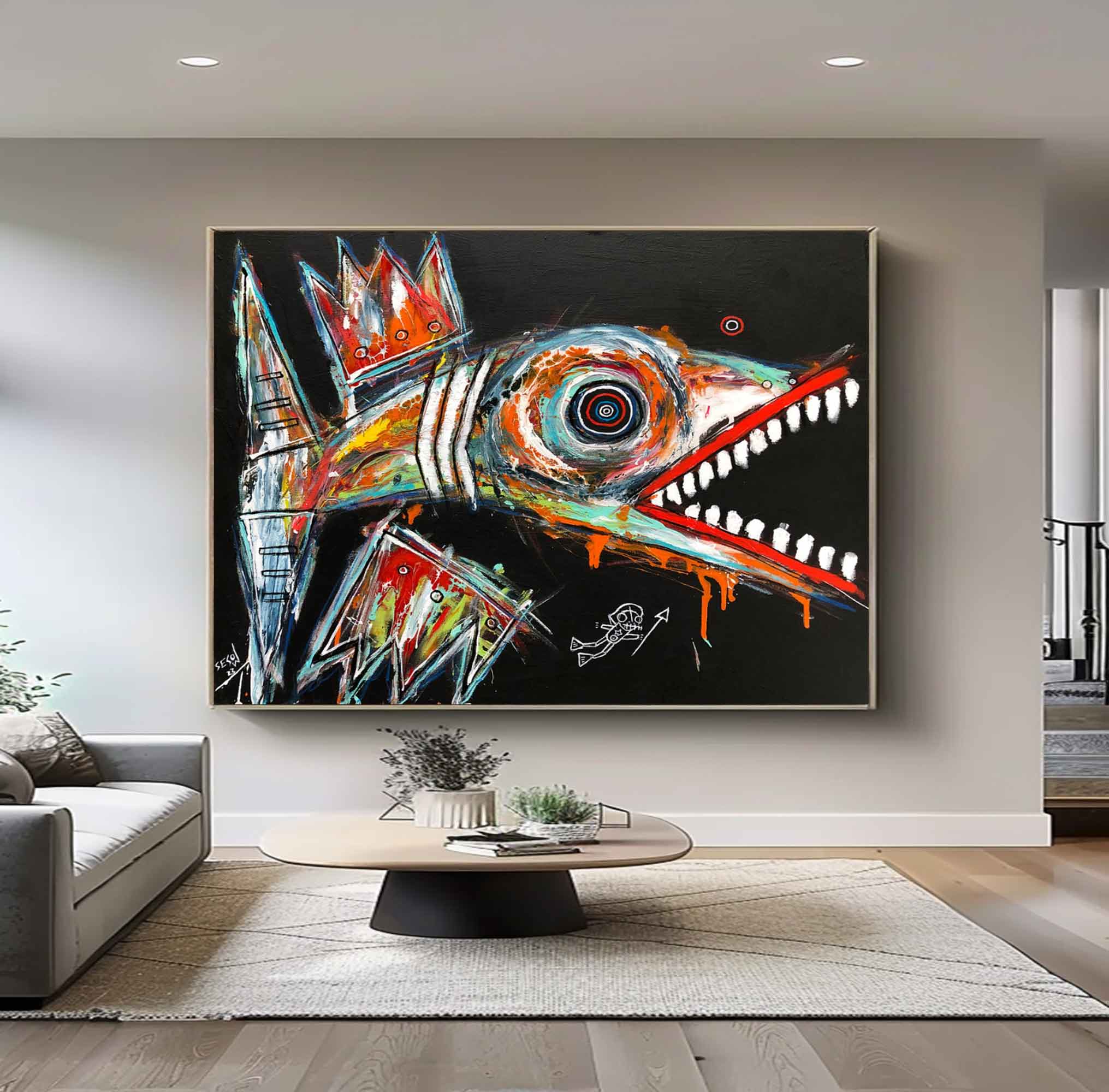 Colorful Pop Art Modern Graffiti Style Art Street Graffiti painting