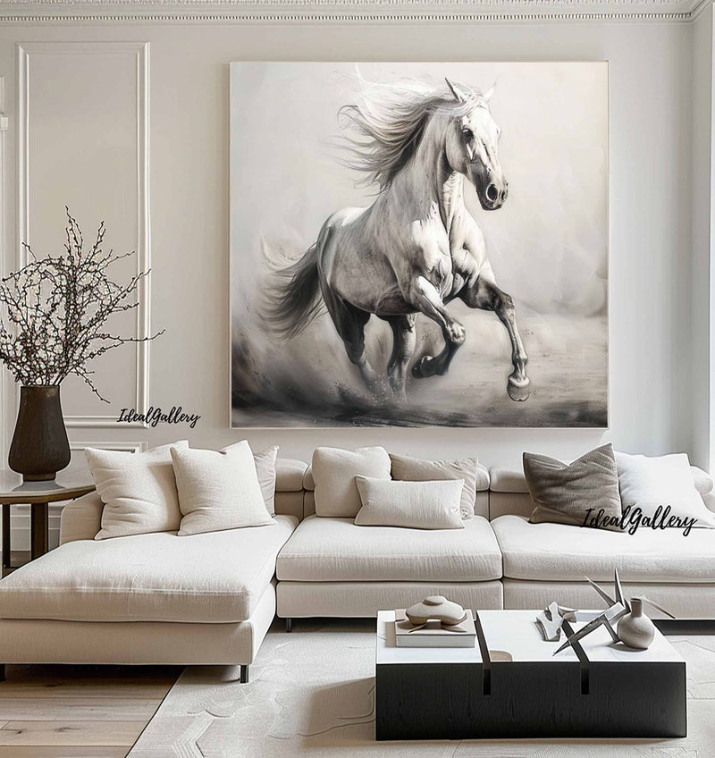 Horse Abstract Painting Running Horse Painting Personalized Gifts Animal Painting Horse Painting Horse Oil Painting 