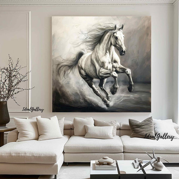 Horse Abstract Painting Running Horse Painting Personalized Gifts Animal Painting Horse Painting Horse Oil Painting 