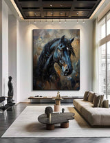 Animal Painting Horse Oil Painting Ferghana horse painting Horse Head Painting Personalized Gifts