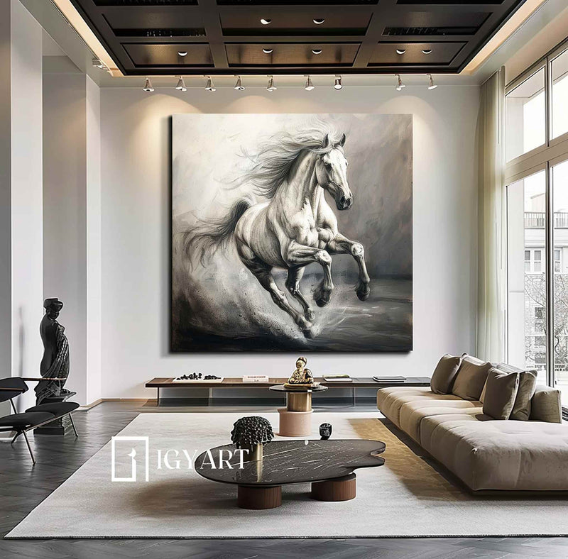 Horse Abstract Painting Running Horse Painting Personalized Gifts Animal Painting Horse Painting Horse Oil Painting 