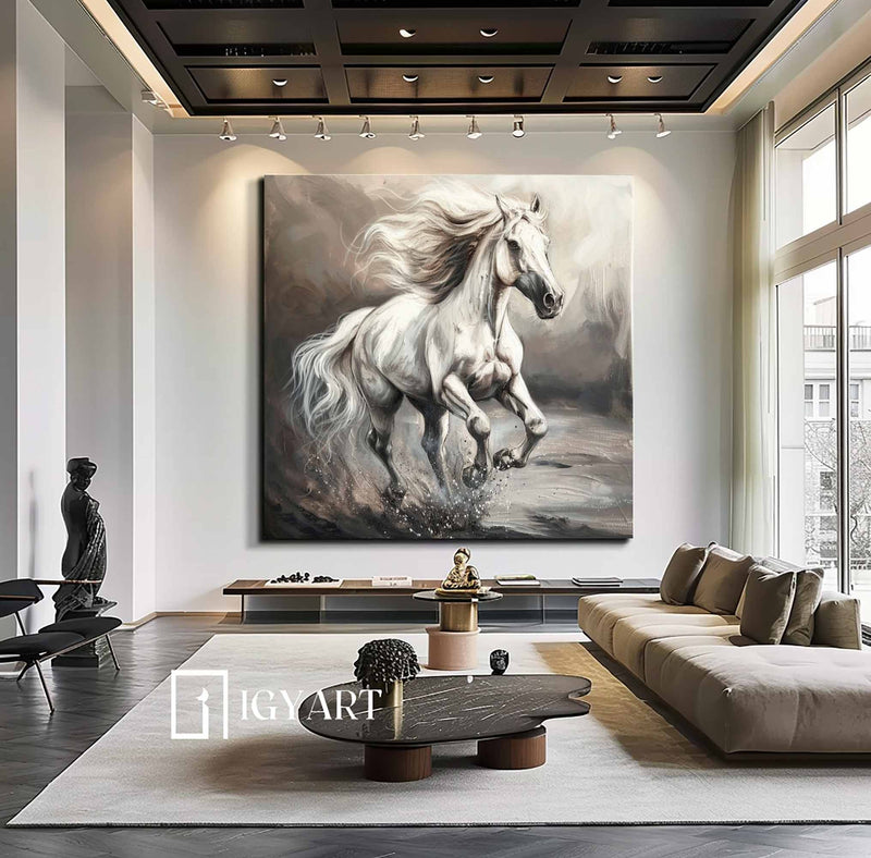 Running Horse Painting Horse Oil Painting Horse Abstract Painting Horse Painting Personalized Gifts Animal Painting