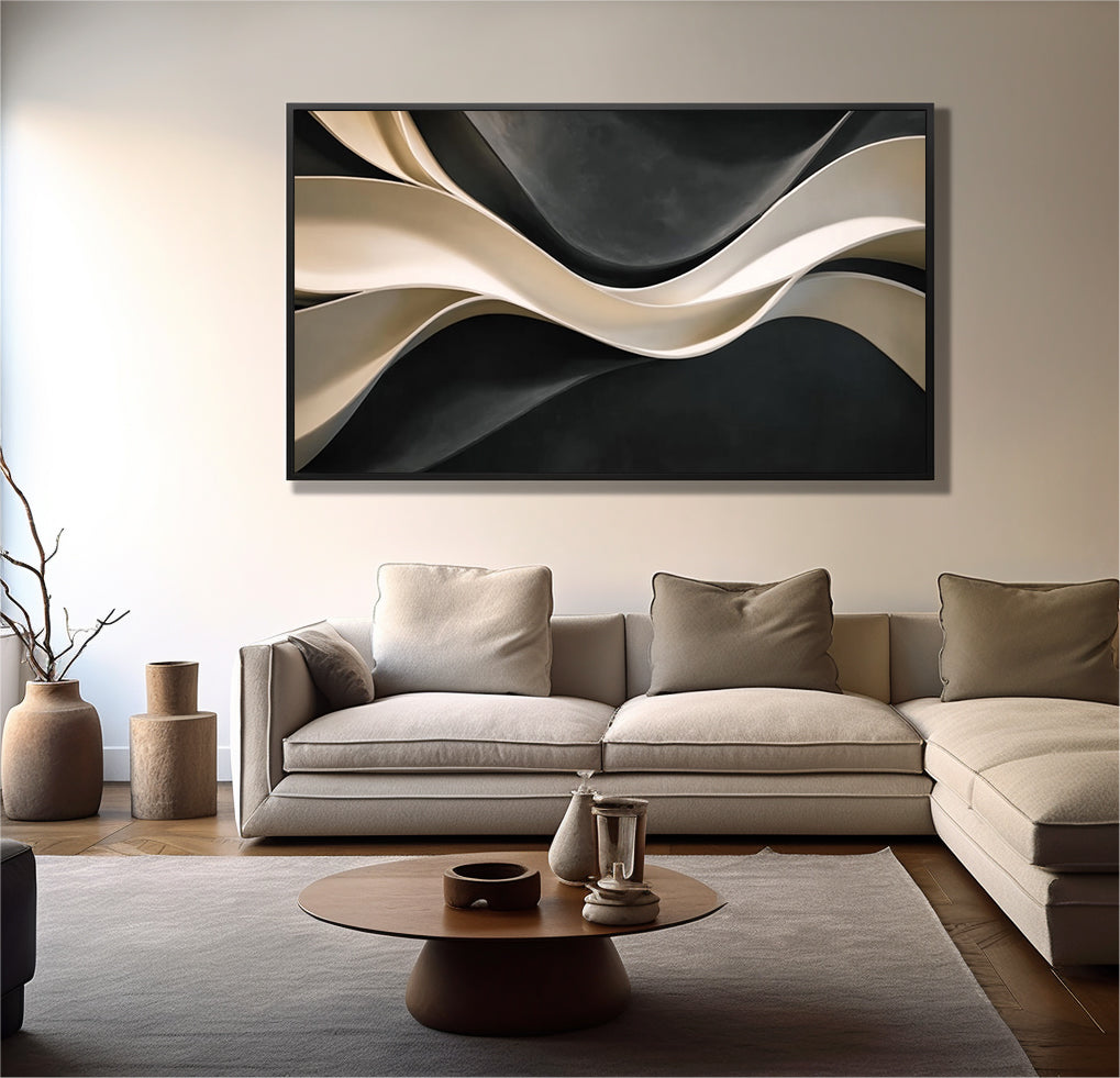 3D Textured Wood Wall Art Contemporary 3D Wall Sculpture Decor 