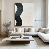 Black textured wall art Black and white Abstract art Black and white Painting Black and white wall art