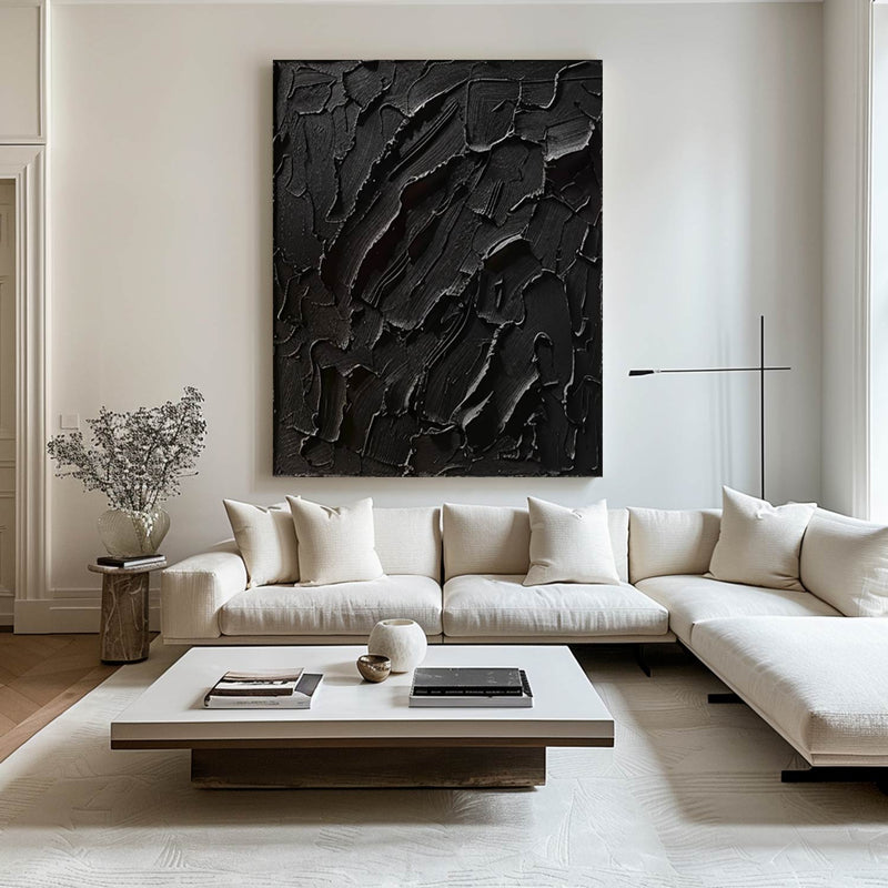 Black Wall Decor Gifts Black Wall Art Gifts Black Minimalist Art Black Textured Art Black Abstract Art