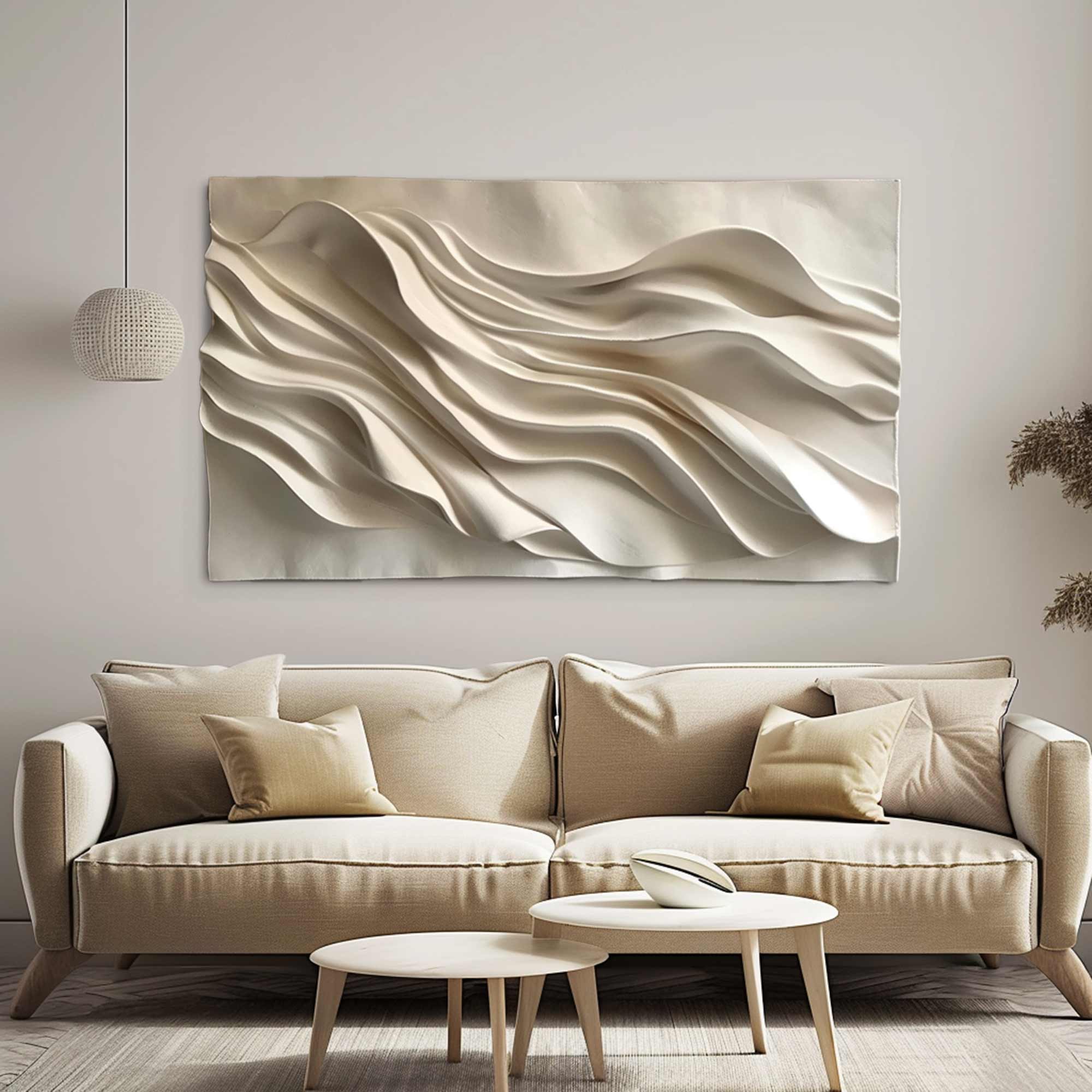 Large Horizontal decor Art Hand-Painted Wood Carving Wall decor art