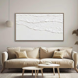 large white textured wall art white waves canvas painting white waves painting white waves abstract painting 