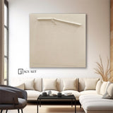 Beige Wabi Sabi Wall Art Beige Abstract Painting Beige Minimalist Canvas Art Large Beige Textured Painting