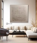 Beige Wabi Sabi Wall Art Beige white Abstract Painting Beige Minimalist Canvas Art 