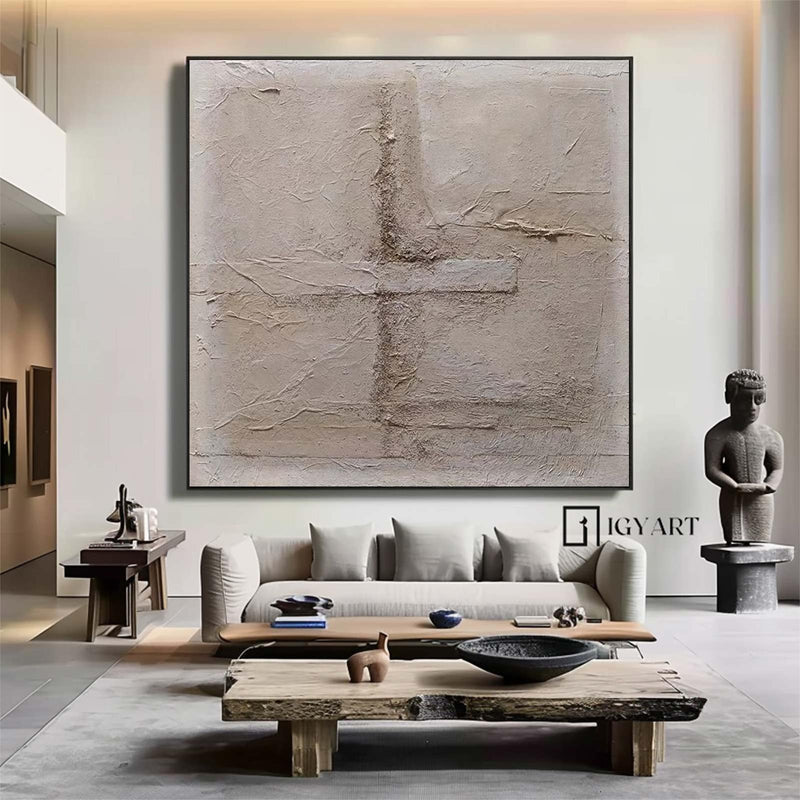 Brown Painting Brown Abstract Canvas Art Brown Minimalist Art Brown and Beige Textured Wall Art Brown Canvas Wall Art