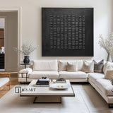 Black 3D Abstract Painting Black 3D Textured Painting Black 3D Minimalist Painting Large Black Abstract Painting Black abstract wall art