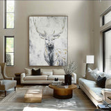 Large Animals Paintings Deer wall decor Deer Canvas Wall Art Deer Abstract Painting Deer Wall Art