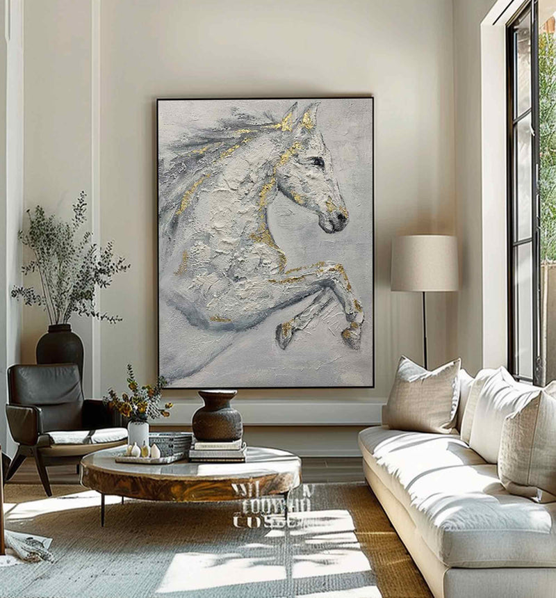 100% Handmade Oil Painting Horse Oil Painting Horse Original Horse Art Animals Oil Artwork Horse Wall Art Decor