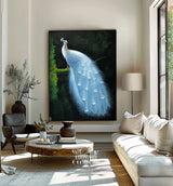 Peacock Oil Painting Big Peacock Oil Painting Handmade Peacock Wall Art for Living Room Bedroom