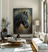 Horse Oil Painting Ferghana horse painting animal wall art Horse Head Painting Personalized Gifts