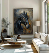 Animal Painting Horse Oil Painting Ferghana horse painting Horse Head Painting Personalized Gifts