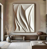 white sculpture Textured Wall Decor white Sculptured Wood Block Art Sculptured art Painting Geometric Wood Wall Art