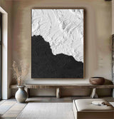 Black and white Abstract art Black and white Painting Black and white wall art Black and white 3D textured wall art