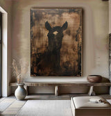 Horse oil painting brown horse painting Animal Painting horse head painting brown horse head painting