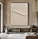 Beige Minimalist Wall Art,Beige 3D Textured Painting,Large Beige Textured Painting