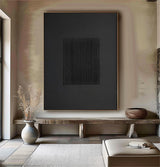 Black plaster wall art Black Wabi-Sabi Wall Art Black textured art Black textured wall art