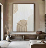 Large Beige Wall Art Beige white Minimalist Art white Beige Canvas Art Large Beige Abstract Art