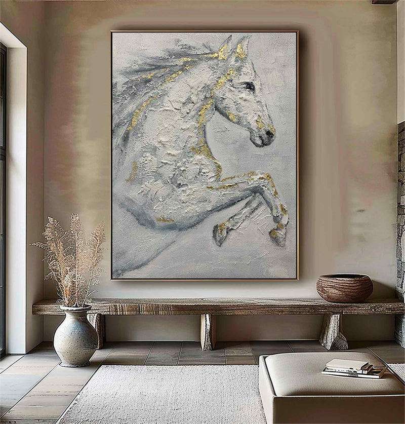 100% Handmade Oil Painting Horse Oil Painting Horse Original Horse Art Animals Oil Artwork Horse Wall Art Decor