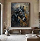 Animal Painting Horse Oil Painting Ferghana horse painting Horse Head Painting Personalized Gifts