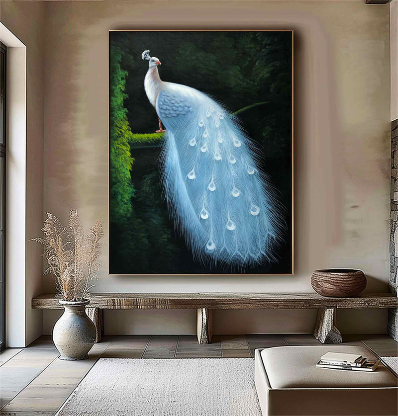 Peacock Oil Painting Big Peacock Oil Painting Handmade Peacock Wall Art for Living Room Bedroom