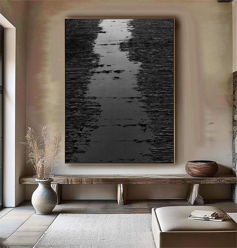 Black Wall Decor Gifts Black Wall Art Gifts Black Minimalist Art Black Textured Art Black Abstract Art