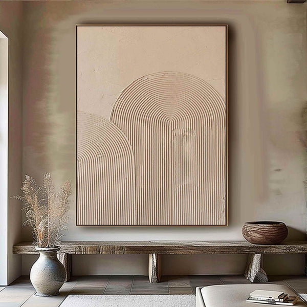 Beige Wall Decor Beige Wall Art Beige Textured Wall Art Beige 3D Wall Art Beige Minimalist Art