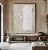 Beige and white canvas wall art Beige and white Minimalist Painting Beige Abstract art Beige and white wall Decor