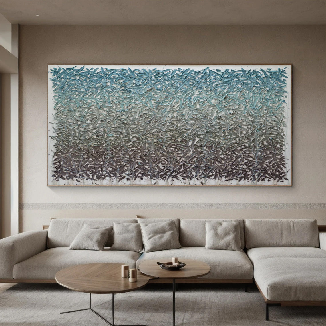 Large Blue abstract painting Blue textured wall art Blue wall art 