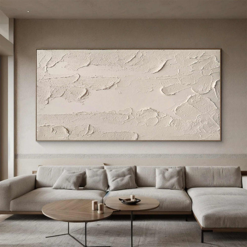 Beige textured wall art Beige Abstract art Beige wall art Beige Painting Beige Minimalist art Beige plaster art