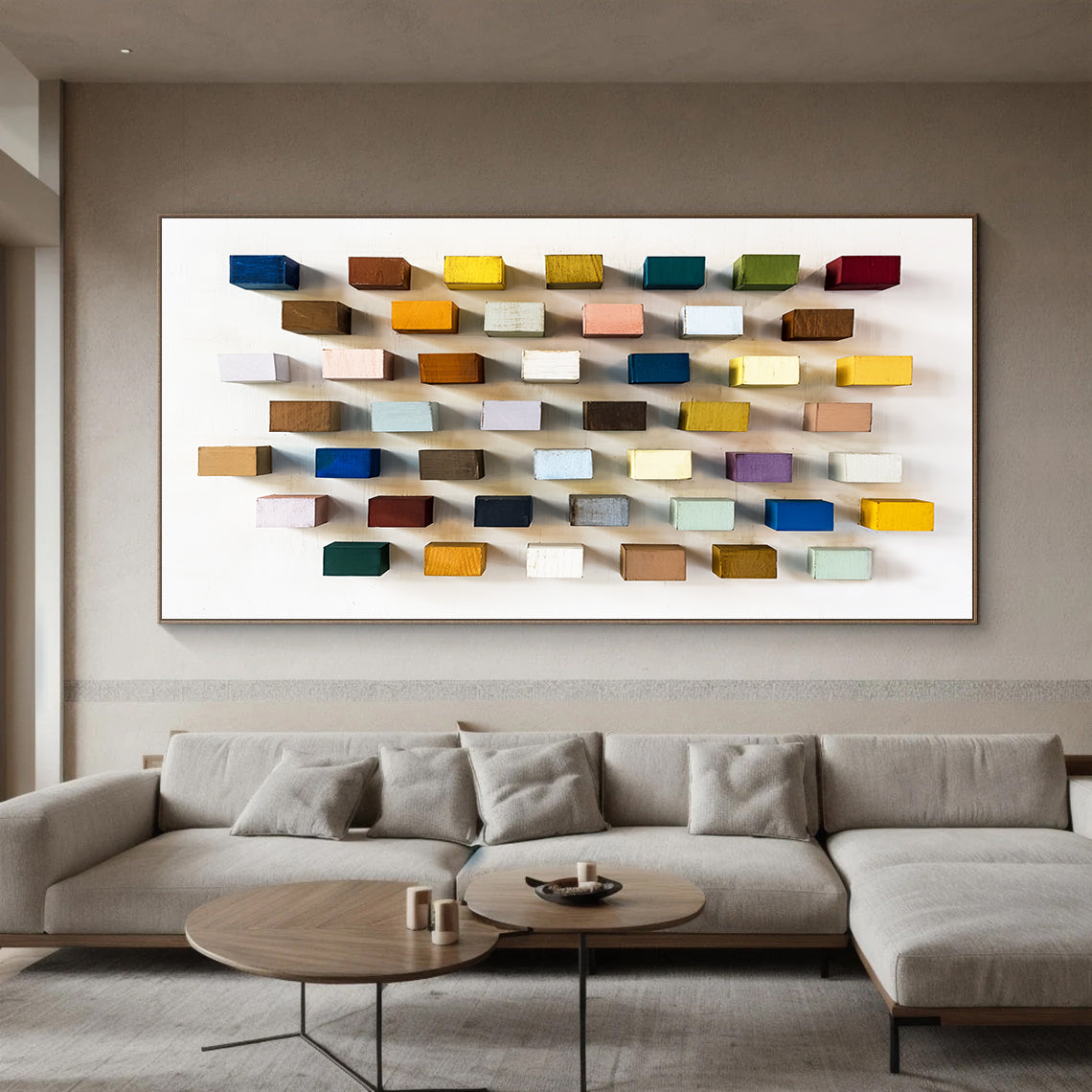 3D Wooden Wall Art Geometric Wood Wall Art Modern Wood Mosaic Wall Decor