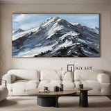 Large Original 3D White Mountain Painting Snow Mountain Wall Art Snow Mountain Painting