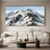 Large Mountain Landscape Oil Painting for Living Room Abstract Snow Mountain Oil Painting 