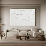 large white textured wall art white waves canvas painting white waves painting white waves abstract painting 