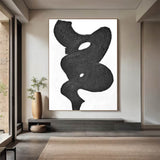 Black and white Painting Black and white wall art Black and white 3D textured wall art