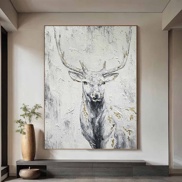 Large Animals Paintings Deer wall decor Deer Canvas Wall Art Deer Abstract Painting Deer Wall Art