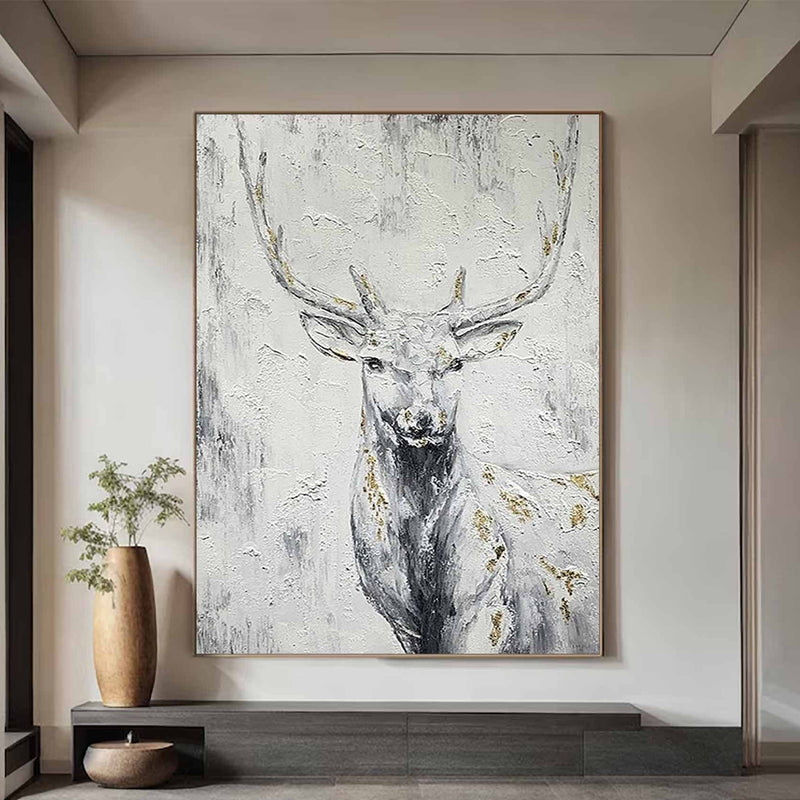 Large Animals Paintings Deer wall decor Deer Canvas Wall Art Deer Abstract Painting Deer Wall Art