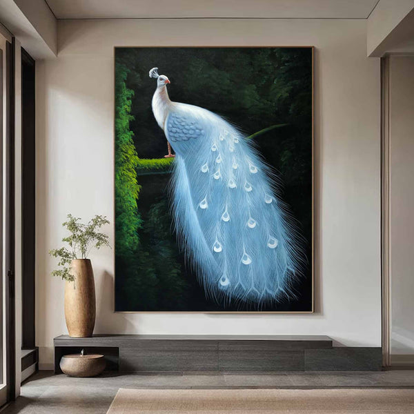 Peacock Oil Painting Big Peacock Oil Painting Handmade Peacock Wall Art for Living Room Bedroom