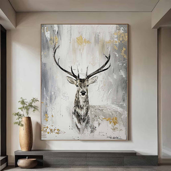 Large Animals Paintings Deer wall decor Deer Canvas Wall Art Deer Abstract Painting Deer Wall Art