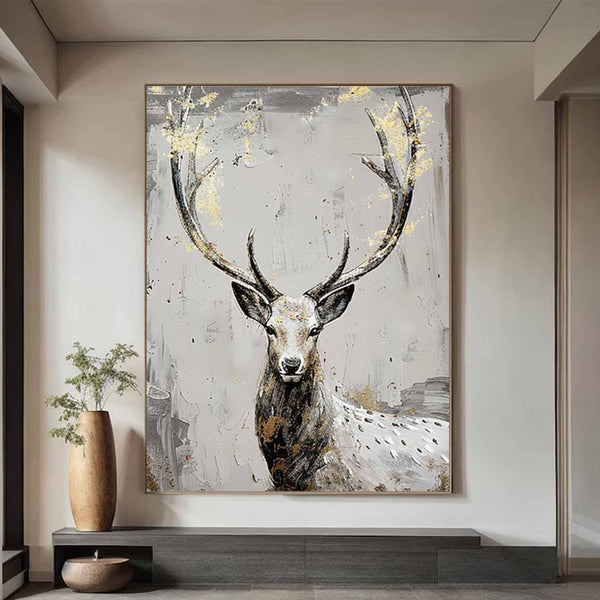 Large Animals Paintings Deer wall decor Deer Canvas Wall Art Deer Abstract Painting Deer Wall Art